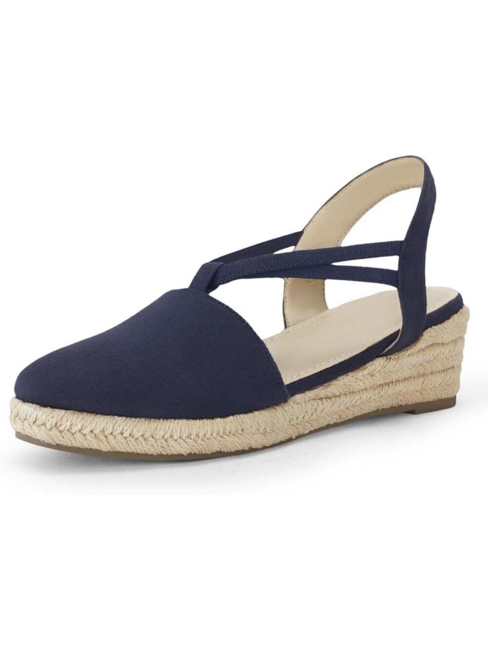 Stylish Women's Platform Wedge Espadrille Sandals - Slingback Closed Toe Shoes